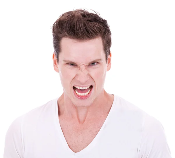 Young man screaming — Stock Photo, Image