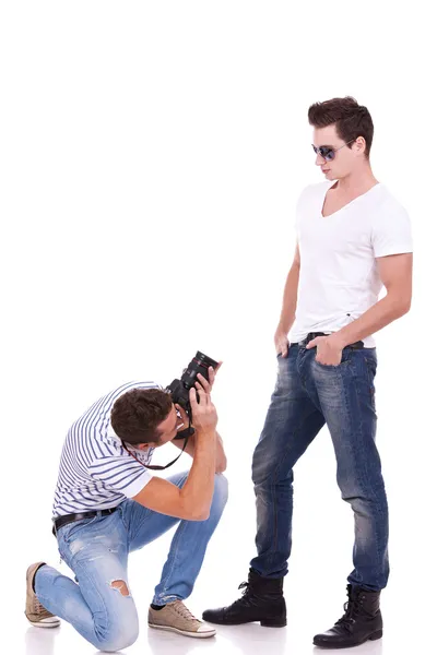 Posing for a professional photographer Stock Image