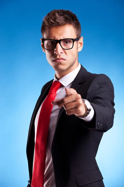 Acusing young business man — Stock Photo, Image