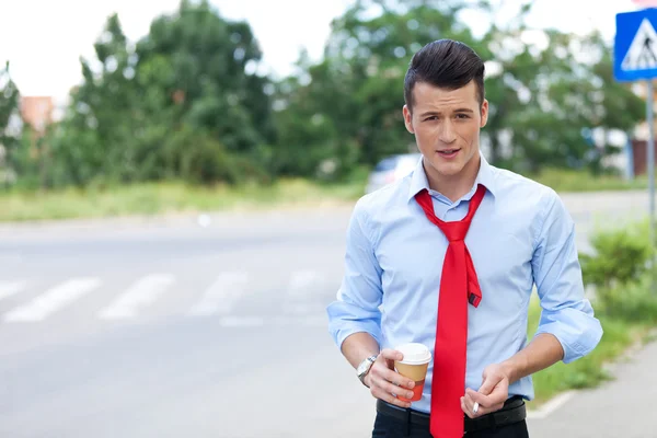 Young business man having a break — Stock Photo, Image