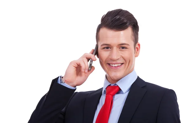 Handsome business man using cell phone — Stock Photo, Image