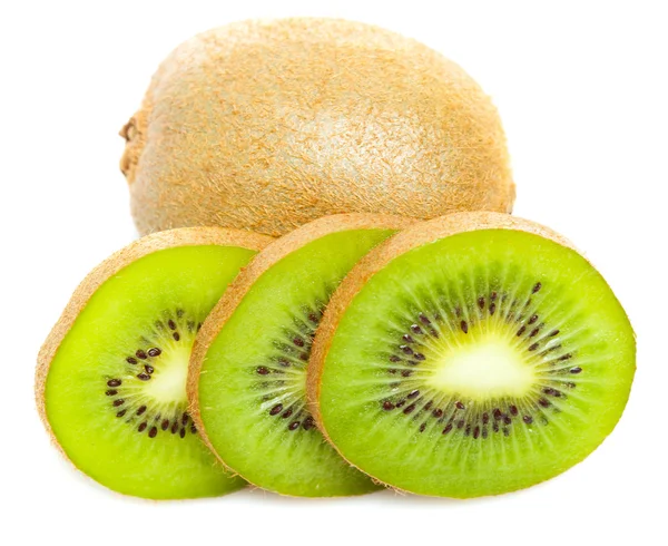 Juicy kiwi fruit and slices — Stock Photo, Image