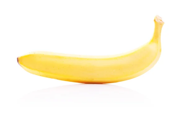 Μπανάνα πάνω από το λευκό φόντο — Φωτογραφία Αρχείου