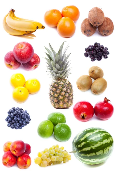 Collection of fresh fruits Royalty Free Stock Photos