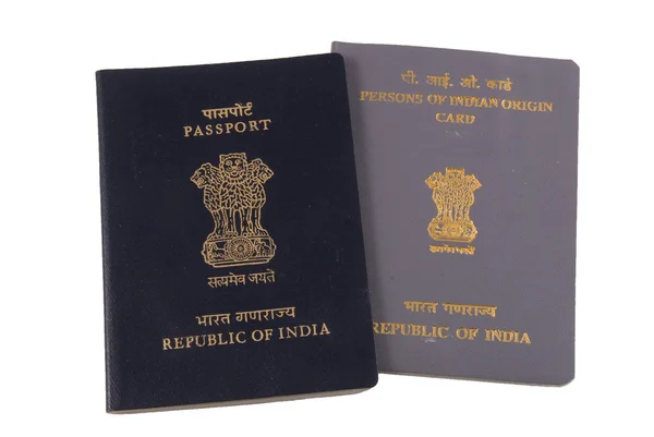 Indiase paspoort en dubbele nationaliteit kaart — Stockfoto