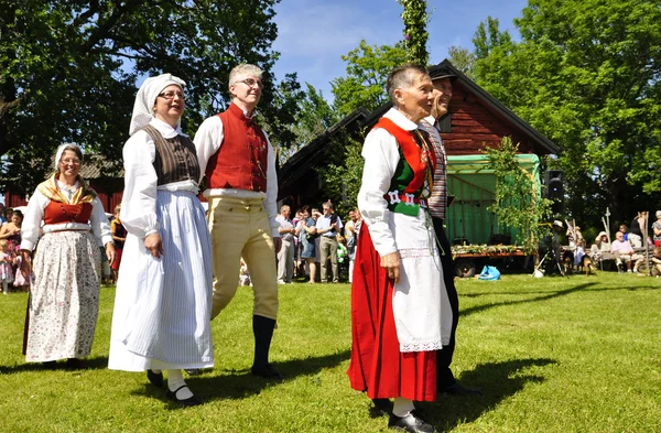 Фольклорний ансамбль Швеції — стокове фото