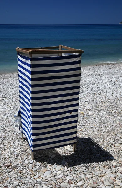 Cabine de vestir na praia — Fotografia de Stock