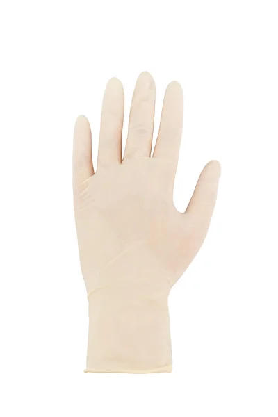 Белая латексная перчатка — стоковое фото