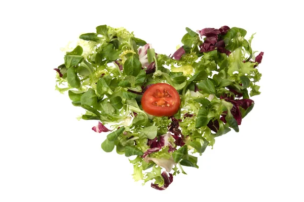 Coração de salada — Fotografia de Stock
