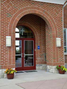 Rounded archway entrance clipart