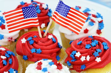Independence Day Cupcakes clipart