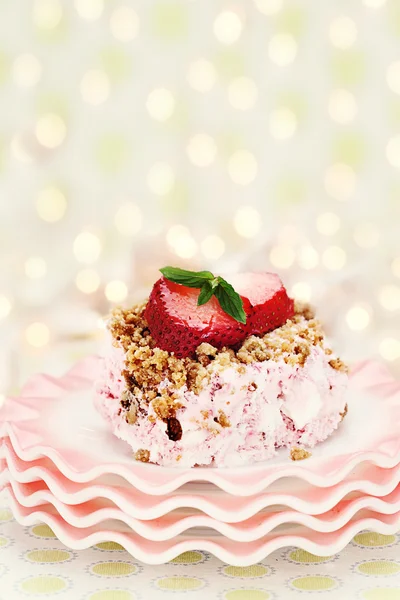 Frozen Strawberry Pie — Stock Photo, Image