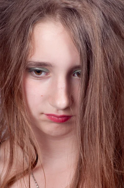 Bella ragazza adolescente triste — Foto Stock