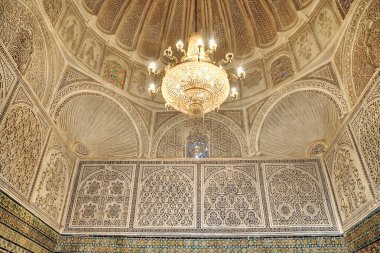 Beautiful interior of the Mosque of the Barber, Kairouan clipart