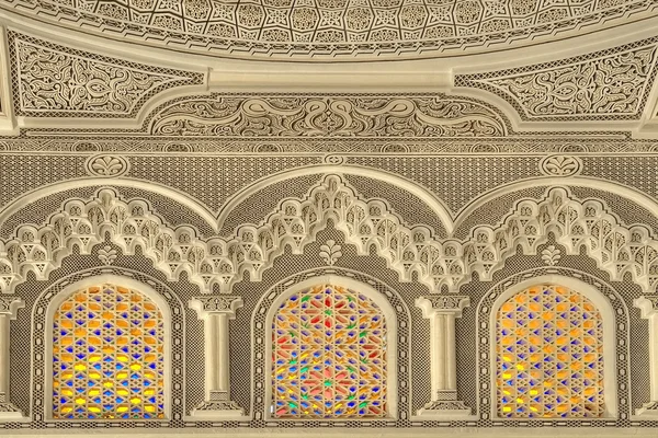 Vacker inredning i moskén av Barberaren i kairouan — Stockfoto