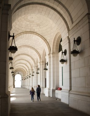 Archways at Union Station in Washington DC clipart