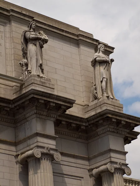 Estación Union en Washington DC con estatuas — Foto de Stock