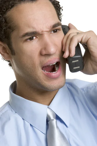Φωνάζοντας τηλέφωνο άνθρωπος — Φωτογραφία Αρχείου