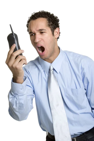 Telefon dühös ember — Stock Fotó