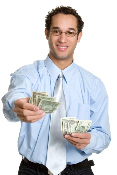 Peníze muž — Stock fotografie