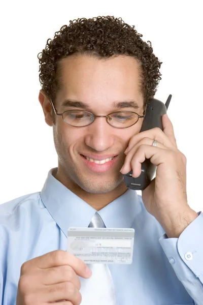 Телефон бізнесмен — стокове фото