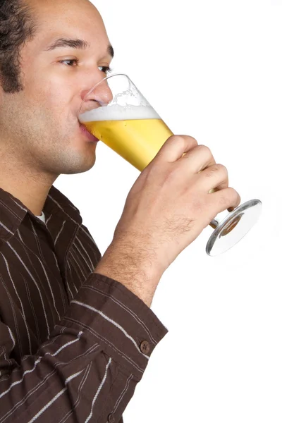 Beber cerveja — Fotografia de Stock