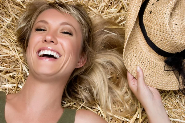 Laughing Country Girl — Stock Photo, Image