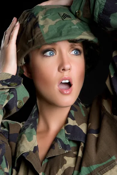 Військові жінка — стокове фото