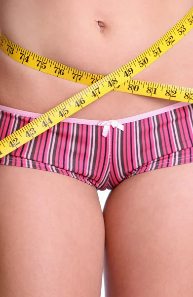 Nő mérési mellkasi — Stock Fotó