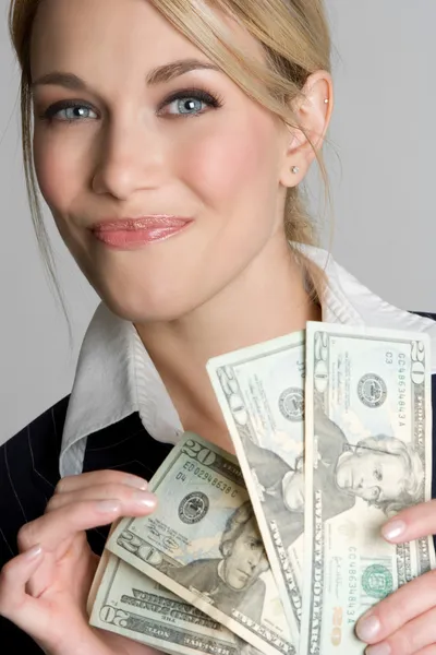 Dinero Mujer —  Fotos de Stock