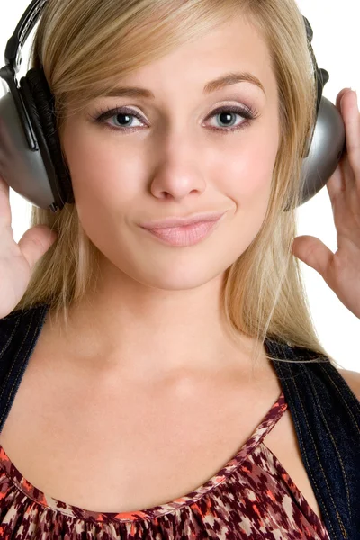 음악 듣는 여자 — 스톡 사진