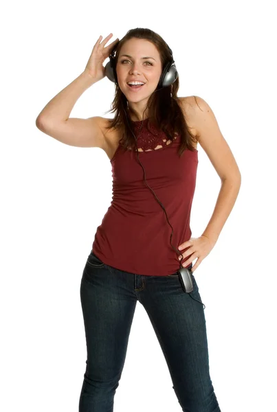 Girl Listening to Music — Stock Photo, Image