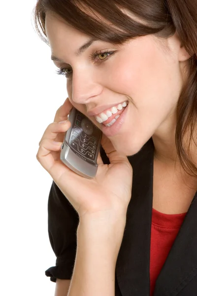 Όμορφη κοπέλα κλήση από κινητό τηλέφωνο — Φωτογραφία Αρχείου
