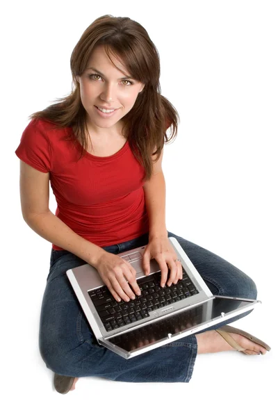 Laptop Mulher — Fotografia de Stock