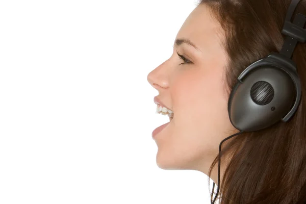 Chica escuchando música — Foto de Stock
