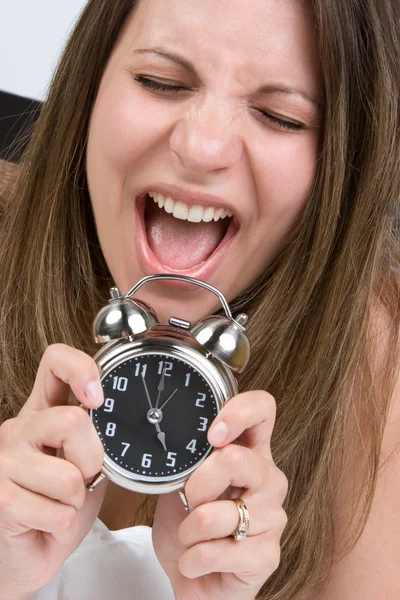 알람 시계 여자 — 스톡 사진