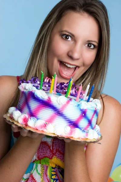 Pastel de cumpleaños chica —  Fotos de Stock