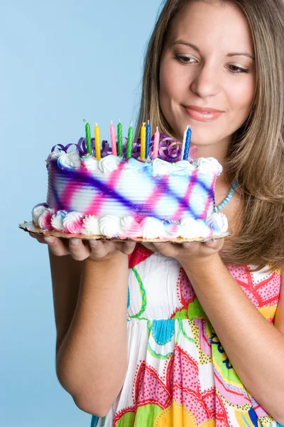 生日蛋糕女孩 — 图库照片
