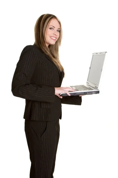Laptop kvinna — Stockfoto