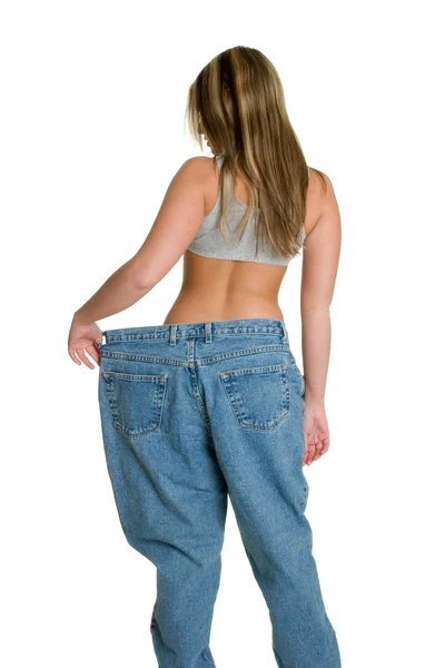 Frau mit Gewichtsverlust — Stockfoto