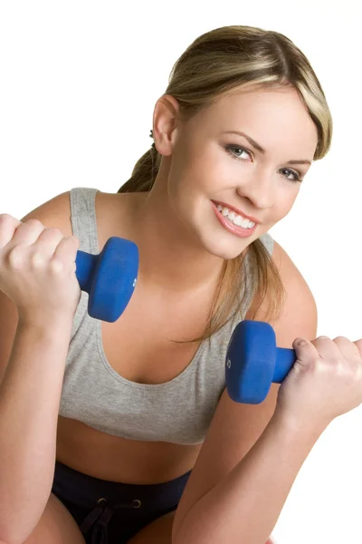 Geïsoleerde fitness vrouw — Stockfoto