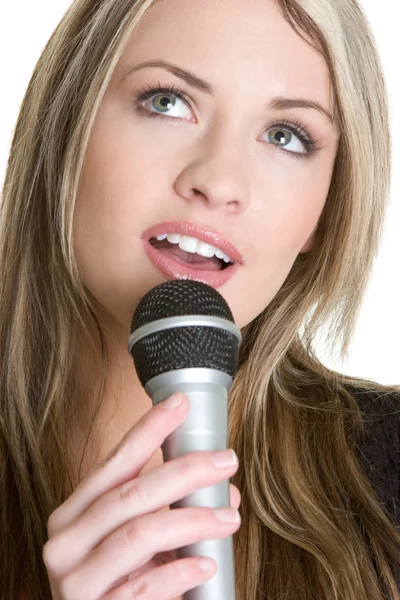 Karaoke menina — Fotografia de Stock