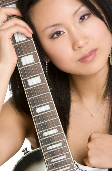 Sexy gitaar vrouw — Stockfoto