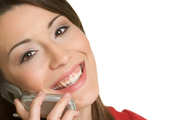 휴대 전화를 사용하는 여성 — 스톡 사진
