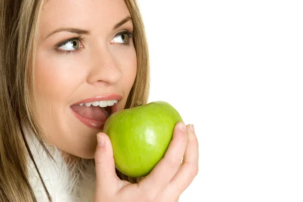 Woman Eating Apple Stock Image