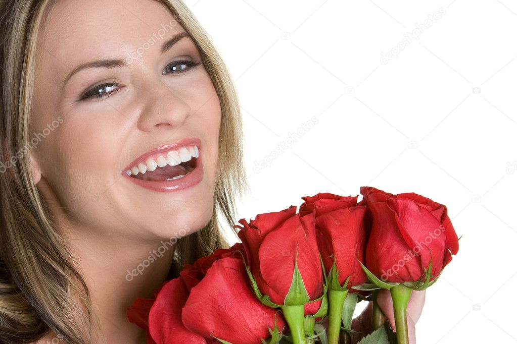Woman with Roses