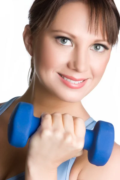 Glücklich lächelnde Fitness-Frau — Stockfoto