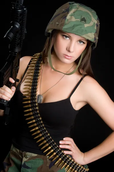 Sexy ženský marine — Stock fotografie