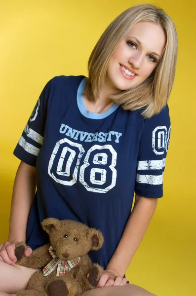 Teddy Bear Girl — Stock Photo, Image