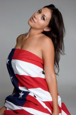 Sexy Patriotic Girl clipart